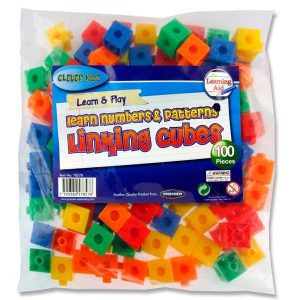 Bag 100 Coloured Linking Cubes